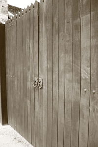 Close-up of wooden door