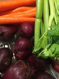 Full frame shot of vegetables at market stall