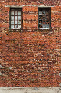 Brick wall with windows