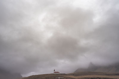 Storm clouds over land