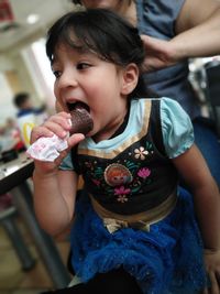 Cute girl eating food