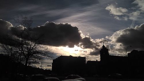 Low angle view of storm clouds in sky