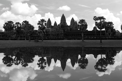 Reflection of building in lake