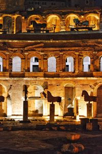 View of historical building at night