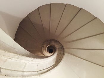 Low angle view of spiral staircase