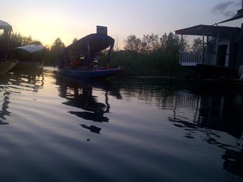 Calm lake at sunset