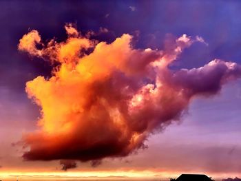 Low angle view of sky during sunset