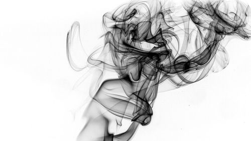 Close-up of abstract over white background