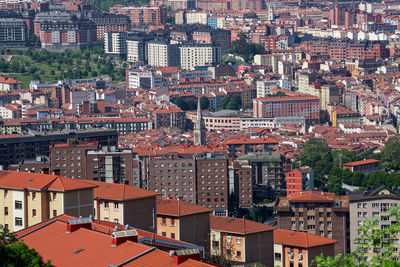 City view from bilbao city, basque country, spain, travel destinations