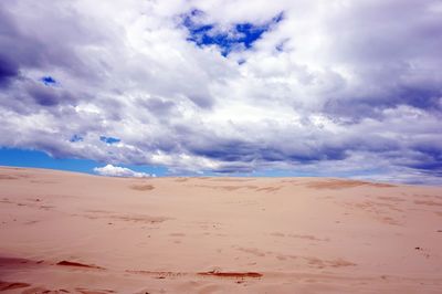 Scenic view of desert against sky