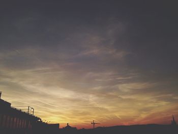 Low angle view of sky at sunset