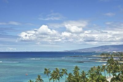 Scenic view of sea against sky