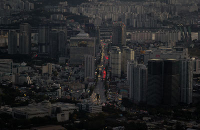 Cityscape of seoul in the dusk