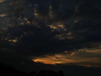 Low angle view of dramatic sky