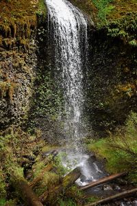 Scenic view of waterfall