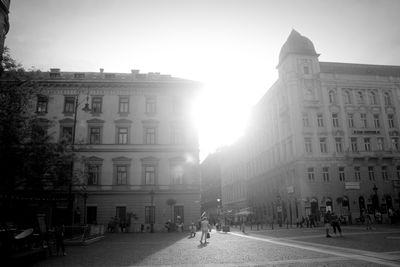 People walking in city