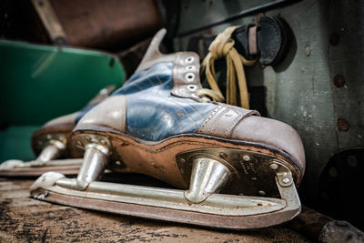 Close-up of old shoes