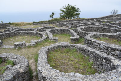 View of old ruins against sky