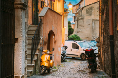 Cars on street in city