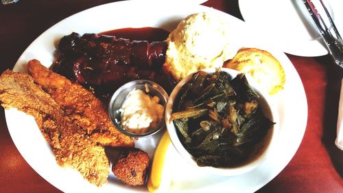 Close-up of food in plate