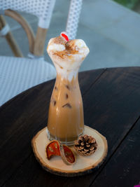 Close-up of dessert in plate on table