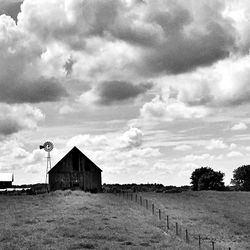 View of landscape against cloudy sky
