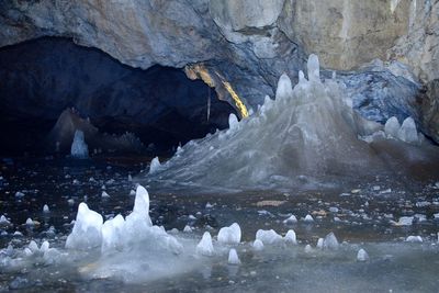 Cave with ice 