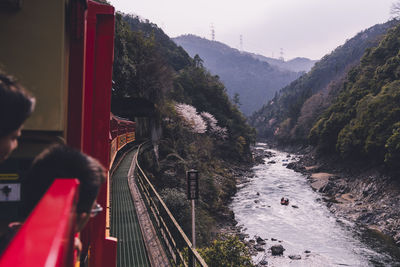 Train on railroad track