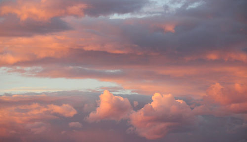 Scenic view of dramatic sky during sunset