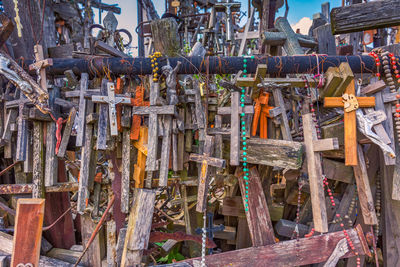 Panoramic shot of metallic structure of building