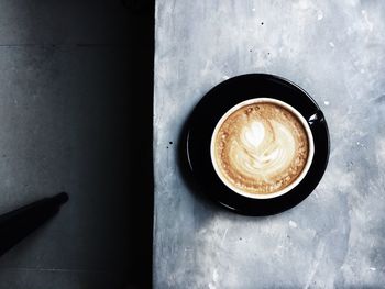 Directly above shot of coffee cup