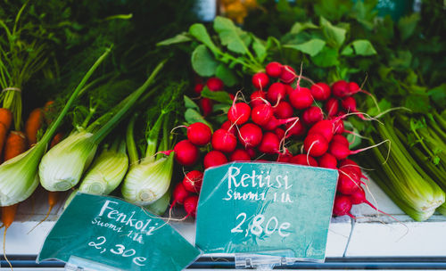 Close-up of vegetables for sale
