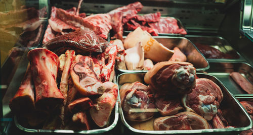 Close-up of meat for sale