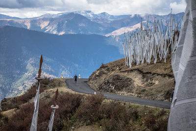 Panoramic view of snowcapped mountain