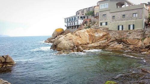 Rock formations on sea