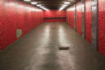 Empty corridor of building