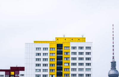 Low angle view of buildings in city