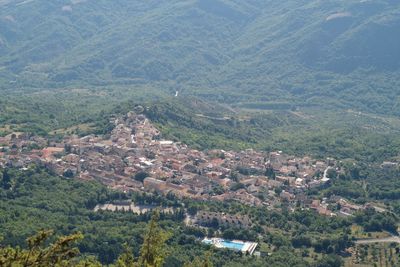 High angle view of townscape