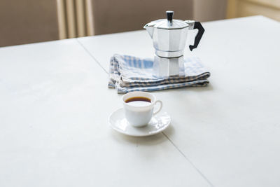 Close-up of coffee on table