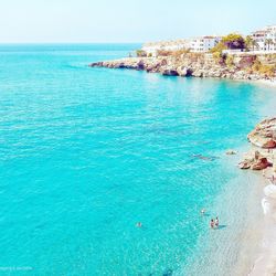 High angle view of beach