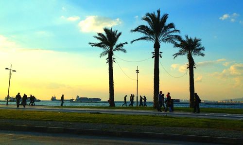 Tourists on beach