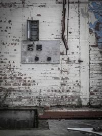 Brick wall of old building