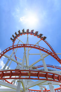 Low angle view of ferris wheel against sky