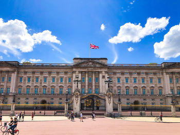 View of historical building against cloudy sky