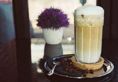 Close-up of drink on table