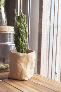 Close-up of food on table