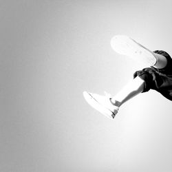 Low angle view of person dancing