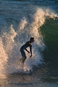 Man surfing in sea