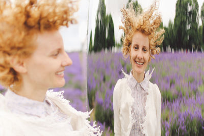 Portrait of smiling young woman