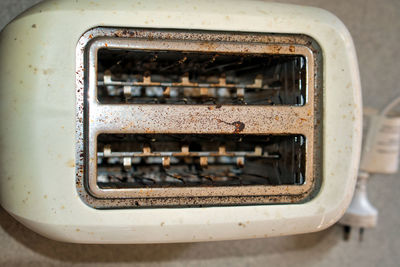 Close-up of toaster